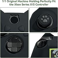 Vista 5 de GeekShare Cat Paw Controller Skin Grips Set Anti-Slip Silicone Protective Cover Skin Case Compatible with Xbox Series X Controller with 2 Thumb Grip