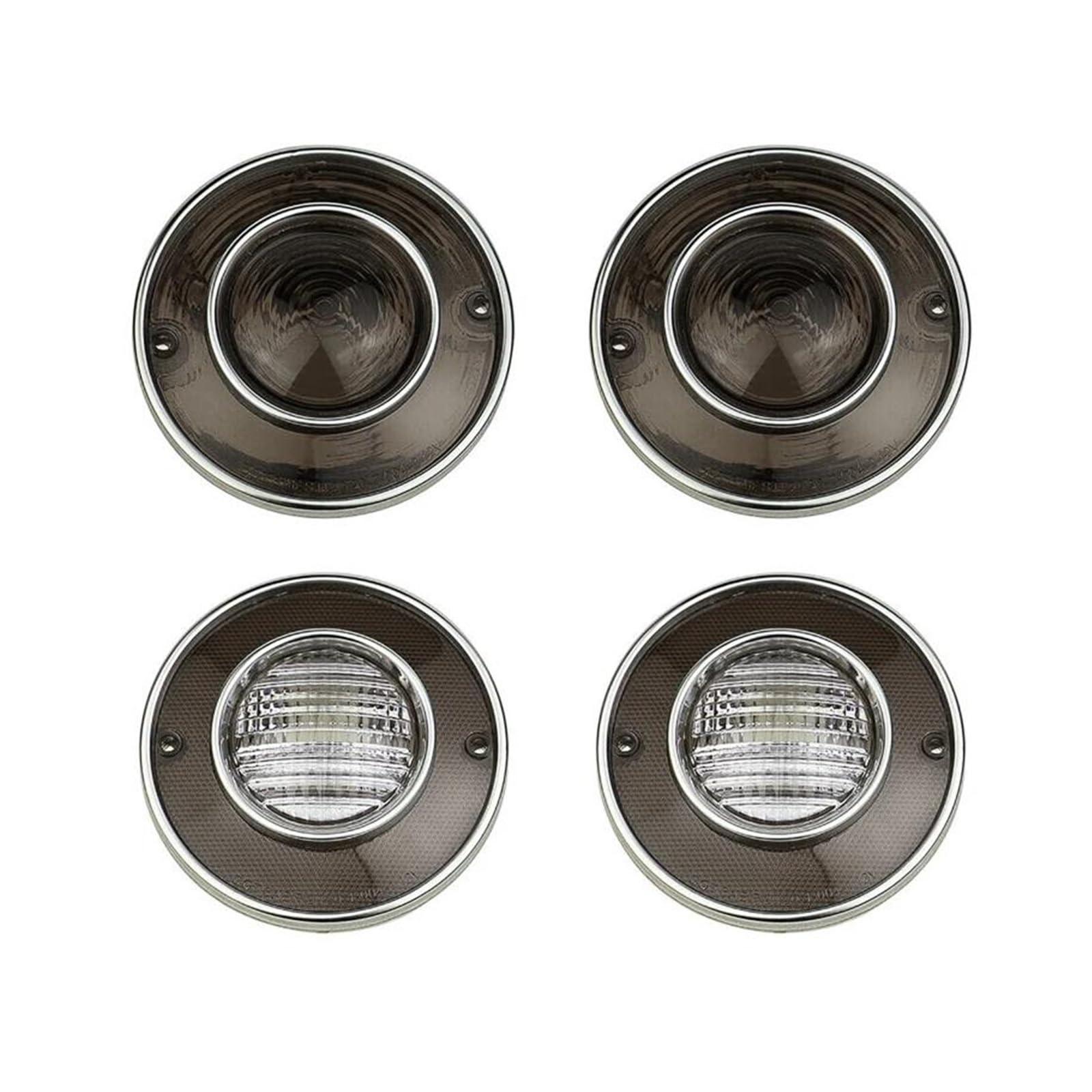 Faro Posteriore PER Corvette C3 1975-1979 4 Pezzi ABS Luci Posteriori Per Auto Freno Posteriore Senza Lampadine Fanale Posteriore Completo(Smoked Shell)
