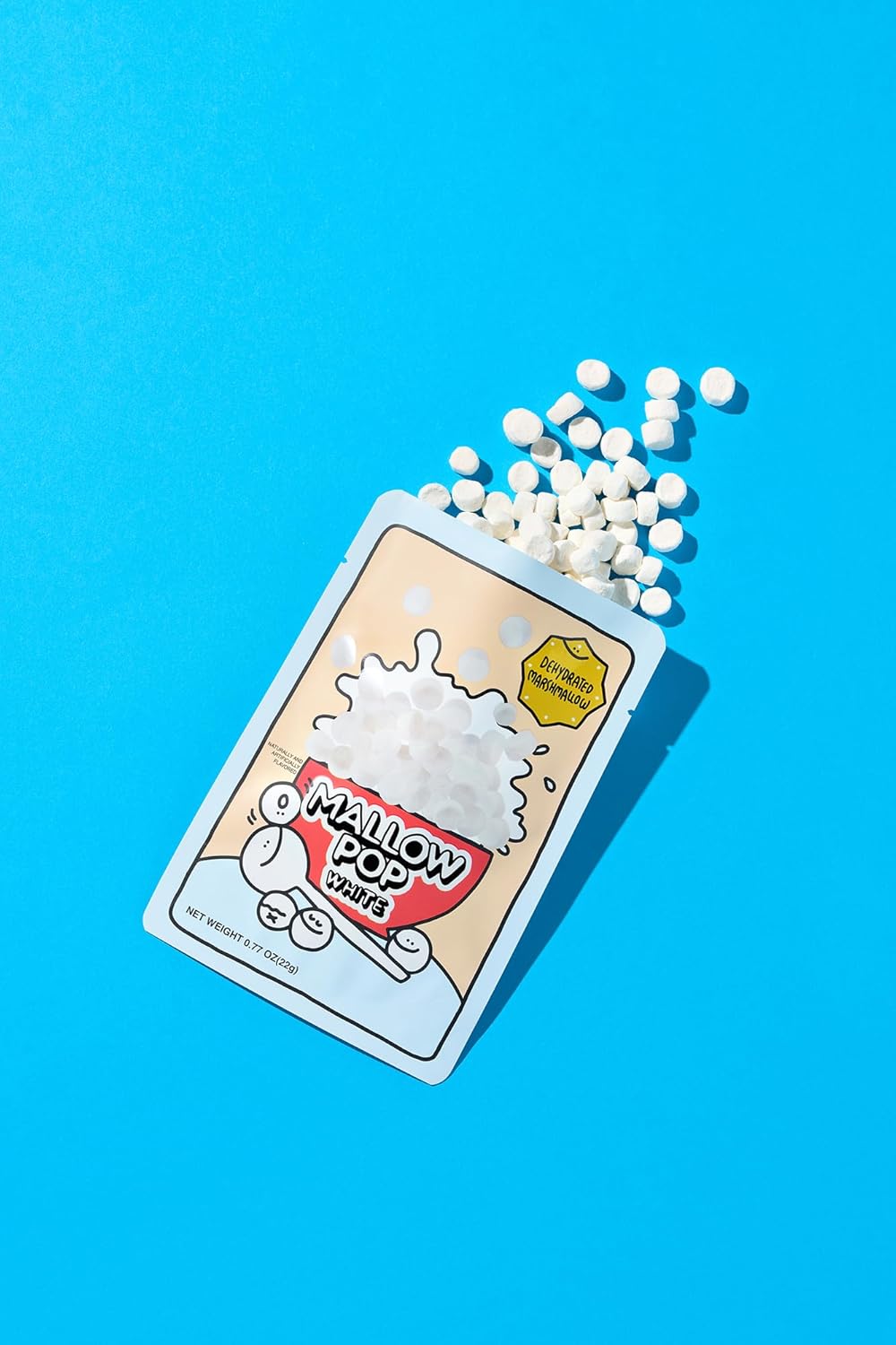 Mallow Pop White 0.77oz 12 packs Dehydrated marshmallows, great for Cereal, Yogurt, and Ice Cream Toppings