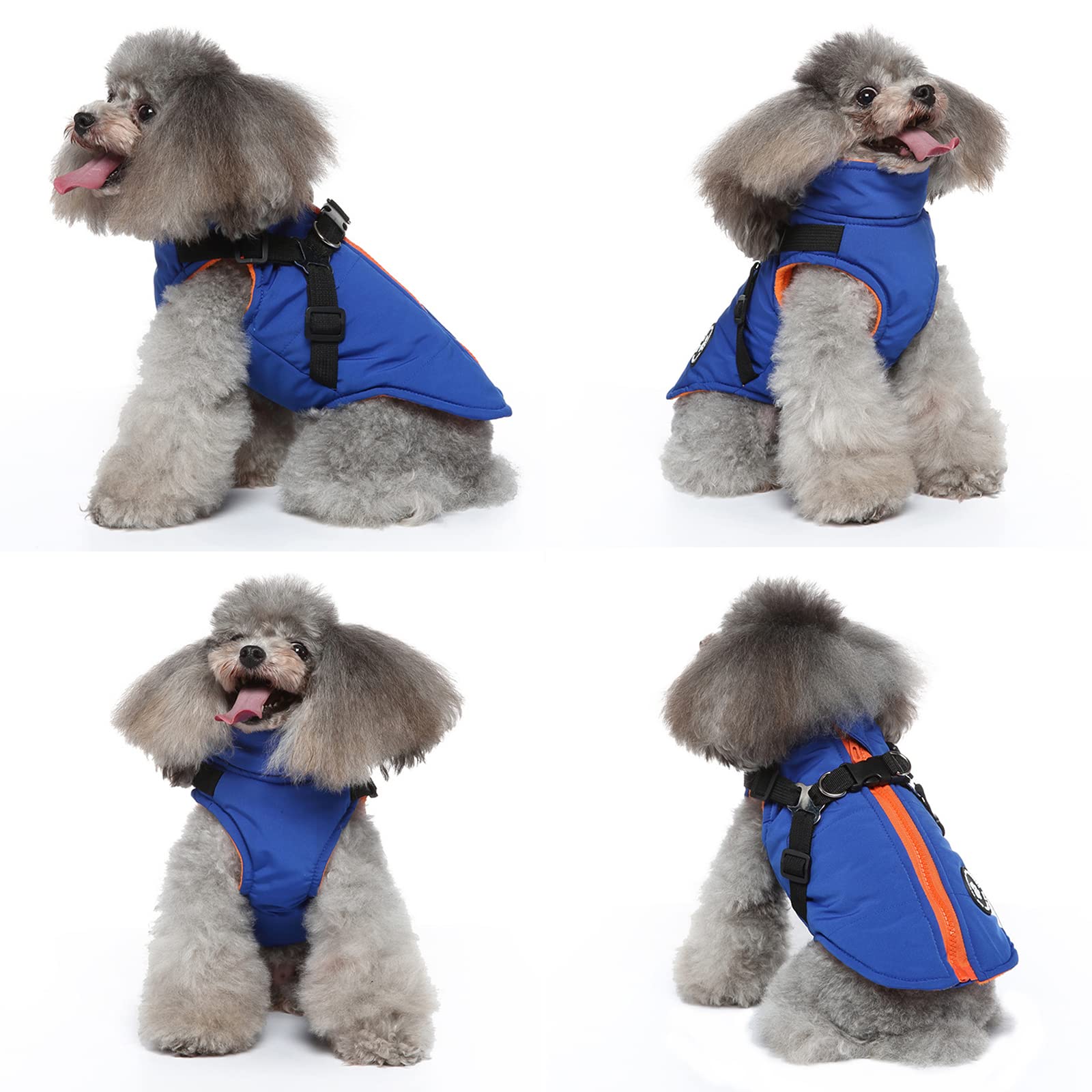 Abrigo De Invierno Para Perros Pequeños Y Medianos - Impermeable, Con Cremallera Y Correa, Cálido