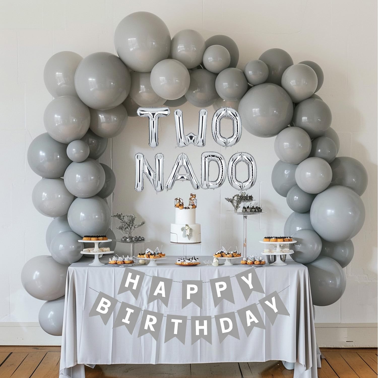 Tornado 'Twonado' 2nd Birthday Party Decorations – Balloons, Banner, Cake Topper For Boys Theme Party 10 thumbnail image