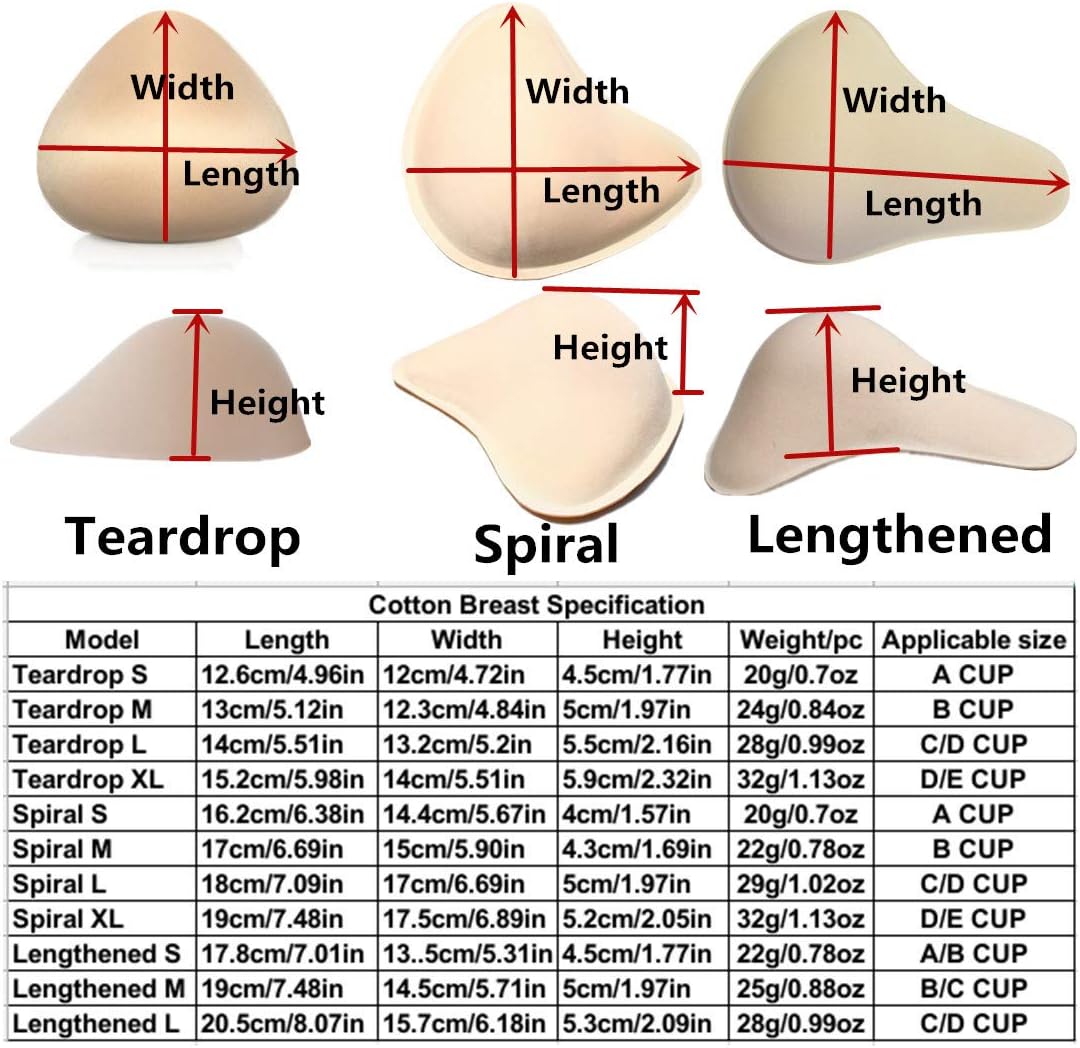 1 Pair Cotton Breast Forms Light Ventilation Sponge Boobs for Women Mastectomy Breast Cancer Support - Image 6