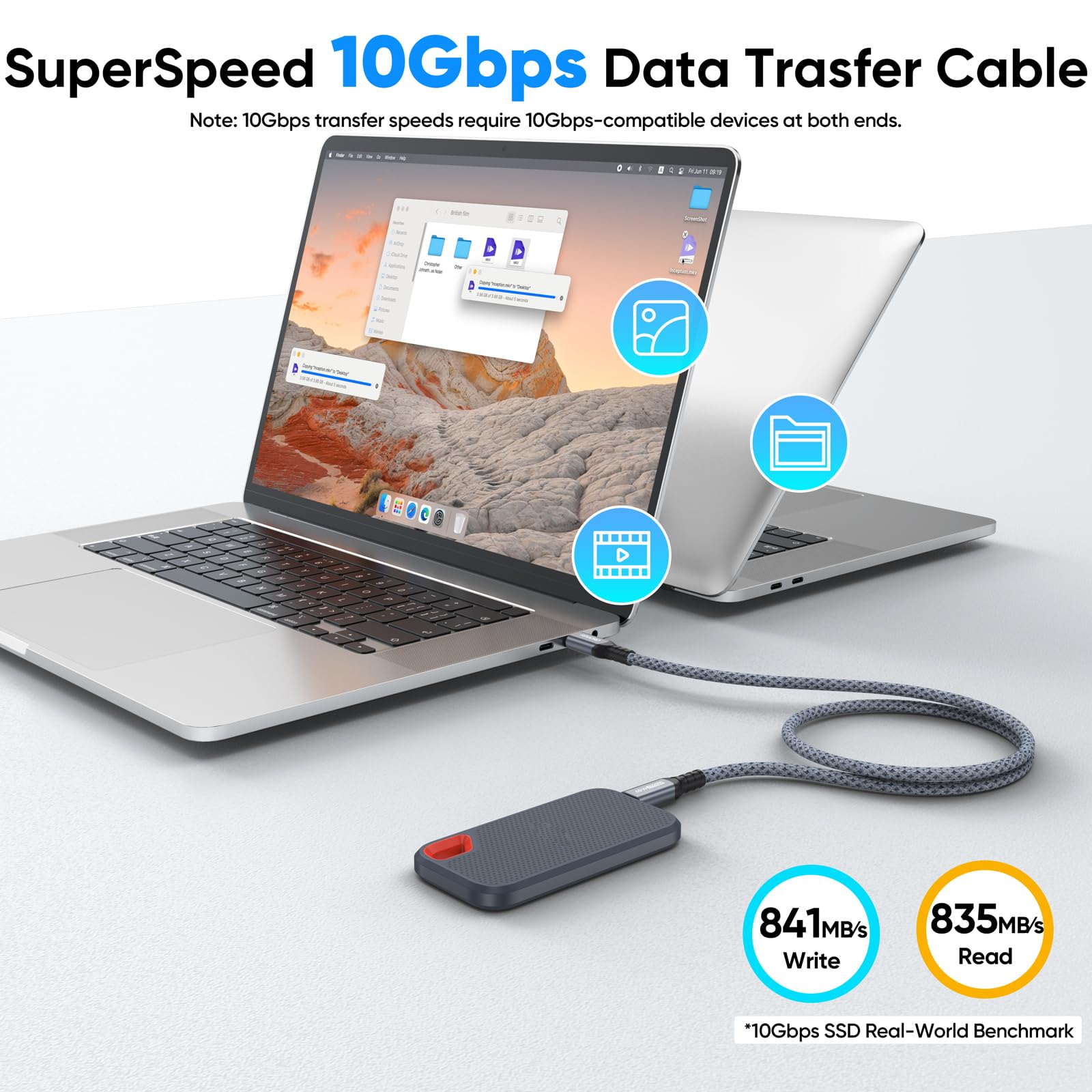 FEMORO Da USB C a USB C N63 (3 m, 1 confezione)