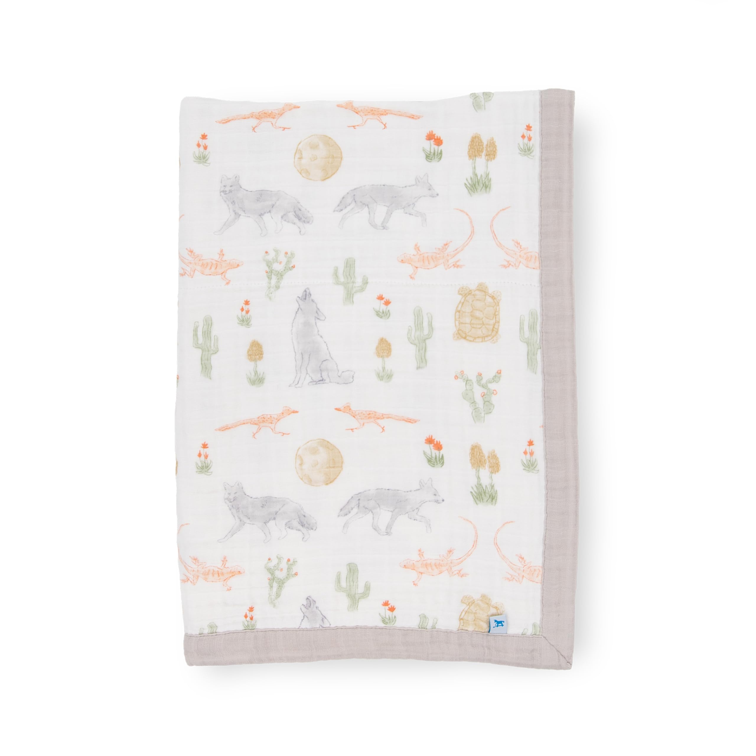 Little Unicorn Newborn Receiving Quilt | Ultra- Soft, Multi-Layered Muslin Fabric | Gift for Newborns &amp; on-The-go (Desert Night)