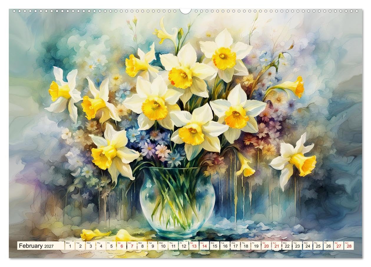Blossom joy (High Quality Premium Wall Calendar 2027 DIN A2 landscape),CALVENDO 12 Month Wall Calendar: Enchanting flowers, a joy for the whole year.