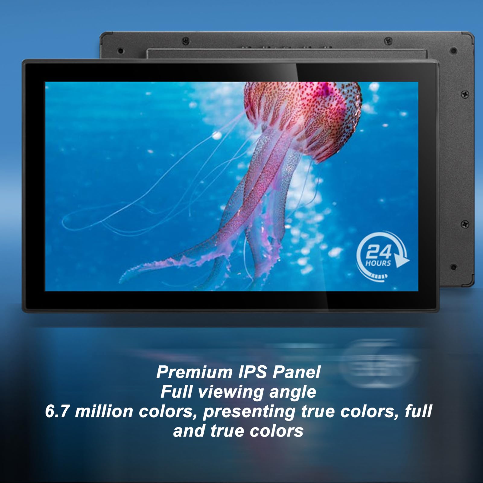 15,6-calowy 10-punktowy Wyświetlacz Dotykowy z otwartą ramą, Przemysłowy Monitor z Ekranem Dotykowym PCAP, Port VGA+HDMI+USB – 16:9 – IP65 Wodoodporny 1920 X 1080, Przemysłowy