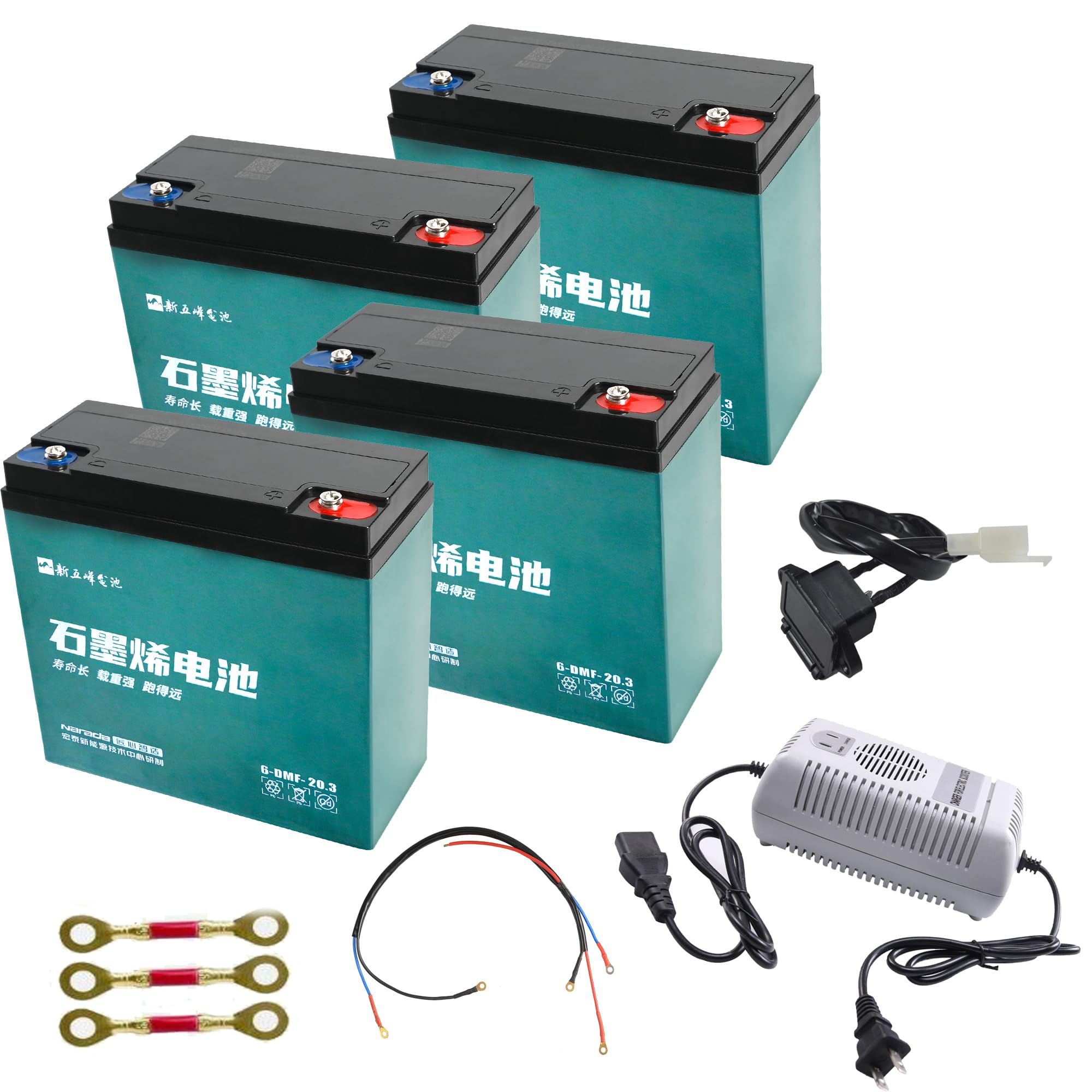 Amazon.com: YC Yier, Set of 4, 6-DZF-20 6-DMF-20 6-DZM-20 12V 20AH