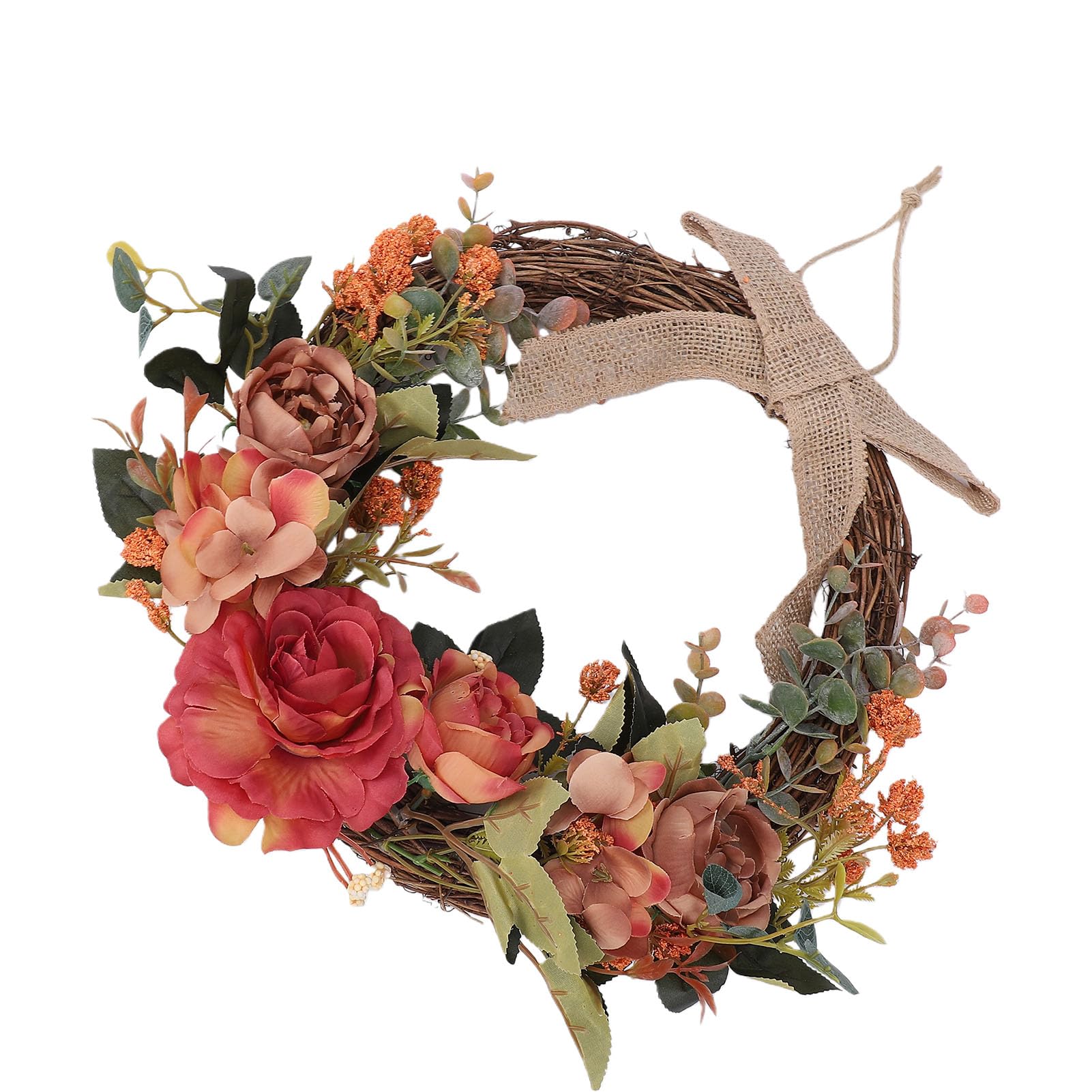 Couronne d'hortensia artificielle en soie motif floral pour deco de mariage