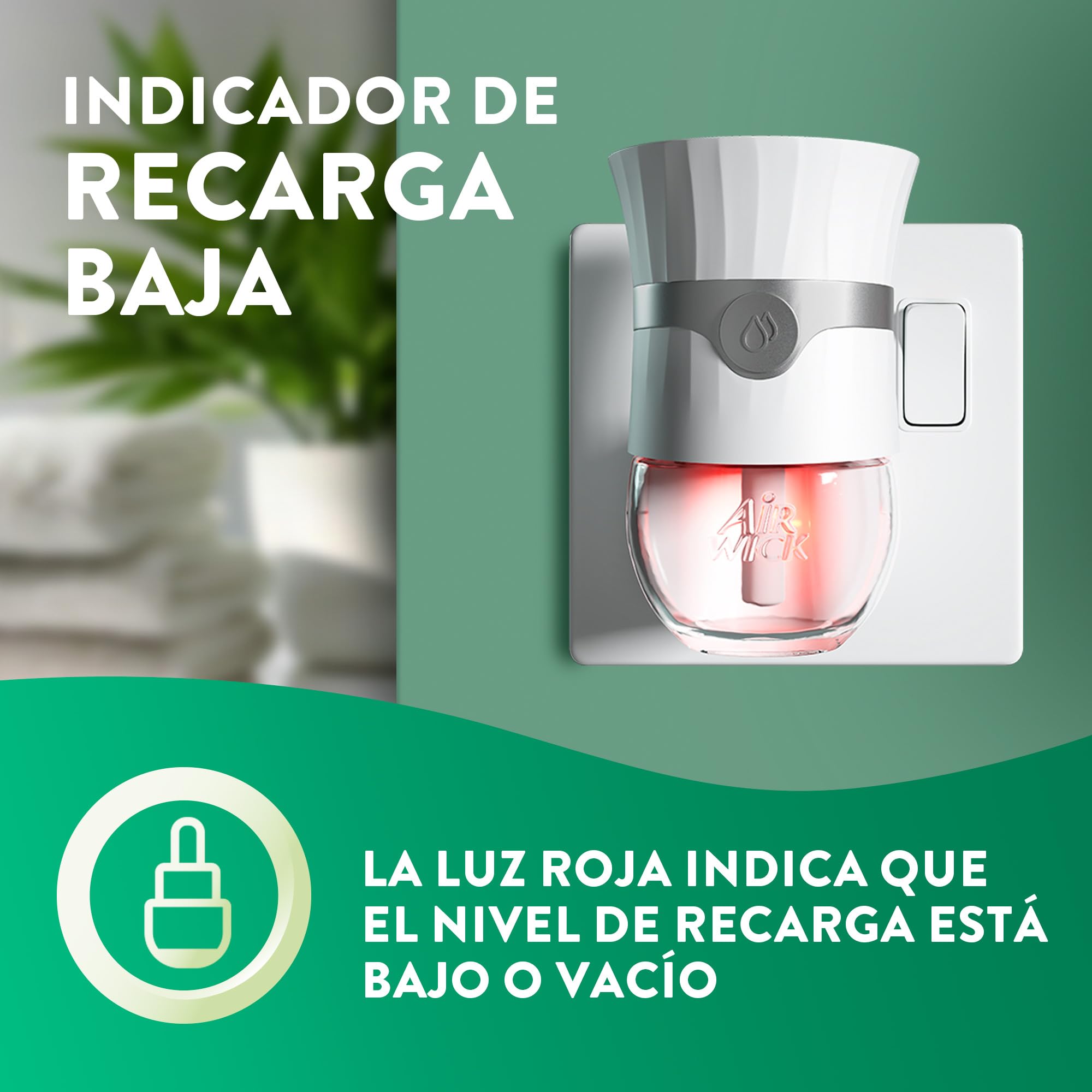 Air Wick Pack de 3 Recambios para Ambientador Eléctrico con aroma a Lavanda, infusionado con 2 veces más aceites esenciales