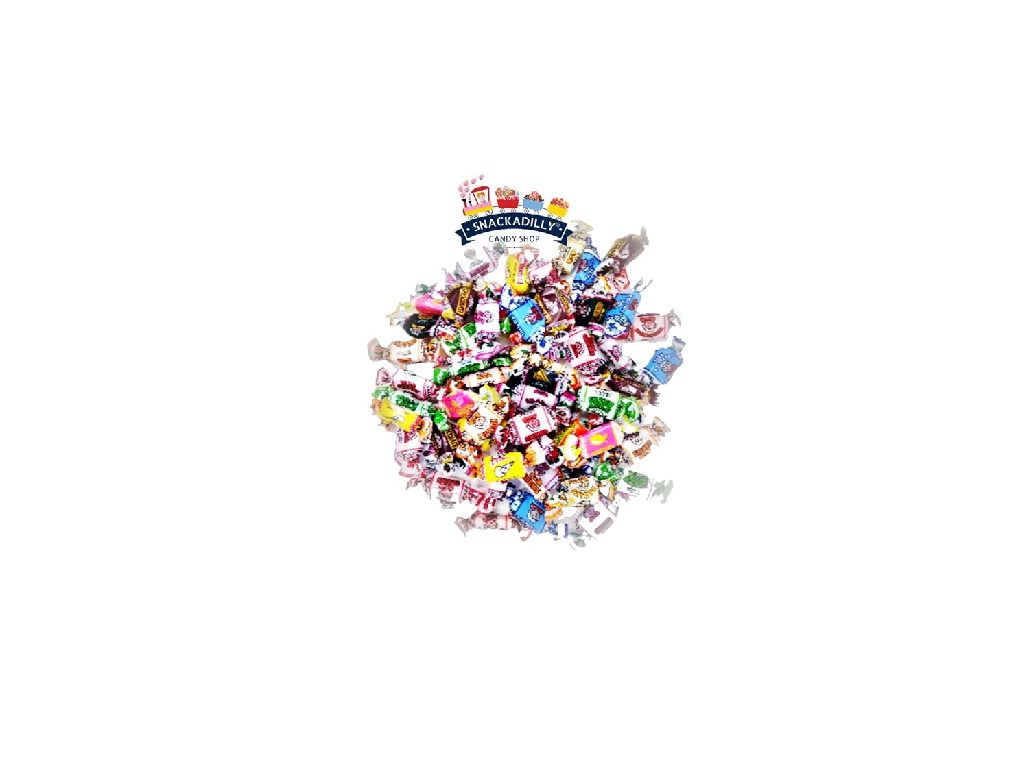 Fruit Chews Bulk 2Lb Bag "348 Chews" - Many Including Sours! - Blue Raspberry, Banana, Watermelon, Green Apple, Chocolate, Peach, & More - Packaged By Snackadilly