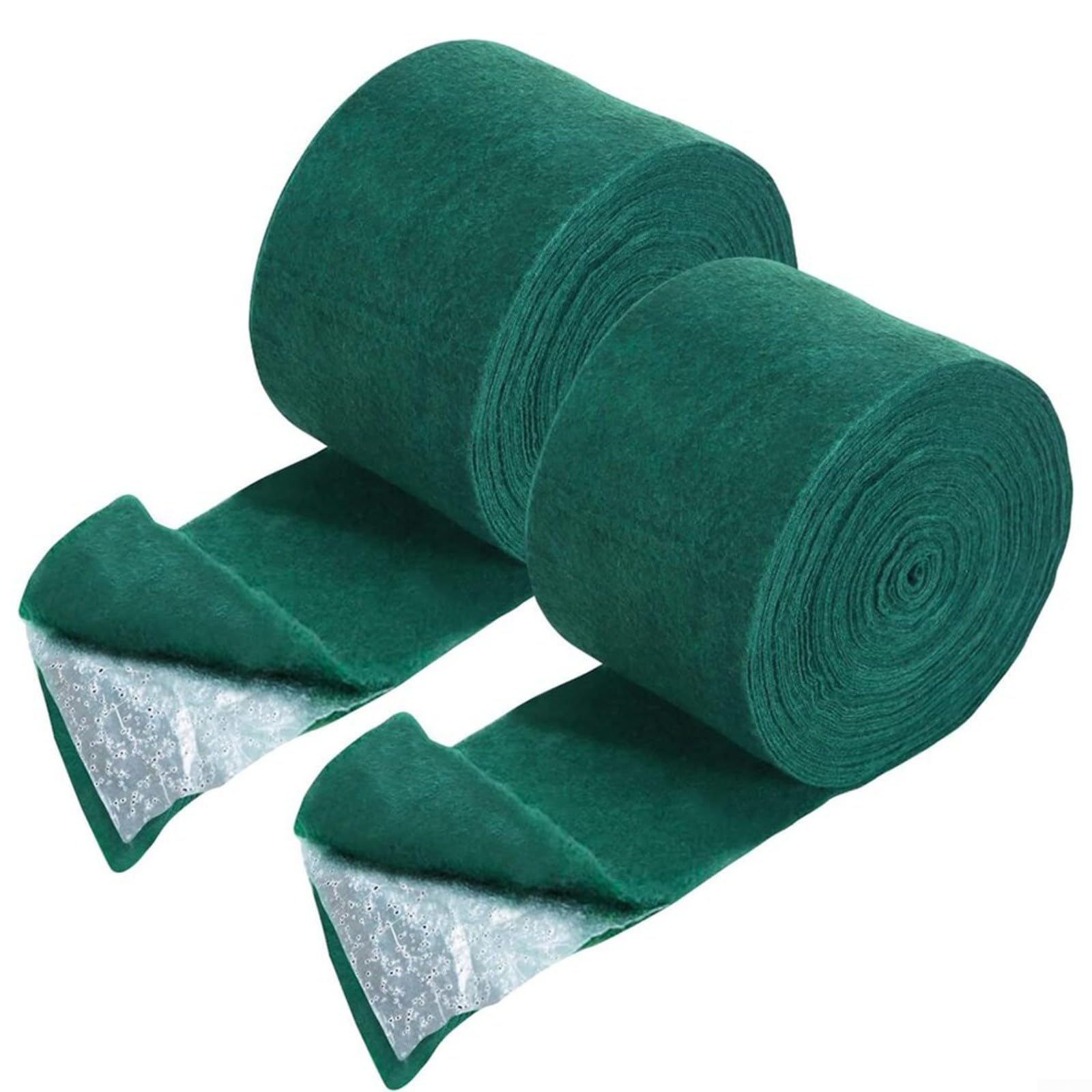RichVibe 3-Layer Tree Protector Wraps 50 Ft, Non-Woven Plant Bandage Winter Frost for Protection, Green Bark Wrap Fruit Trees Shrubs(2Pcs)