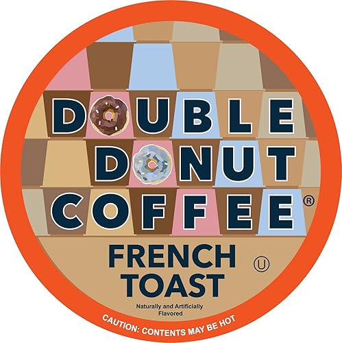 Miniatura 192 de Double Donut Coffee Paquete variado – Cápsulas de café reciclables con sabor a una sola porción, 24 unidades para cafeteras Keurig K-Cup