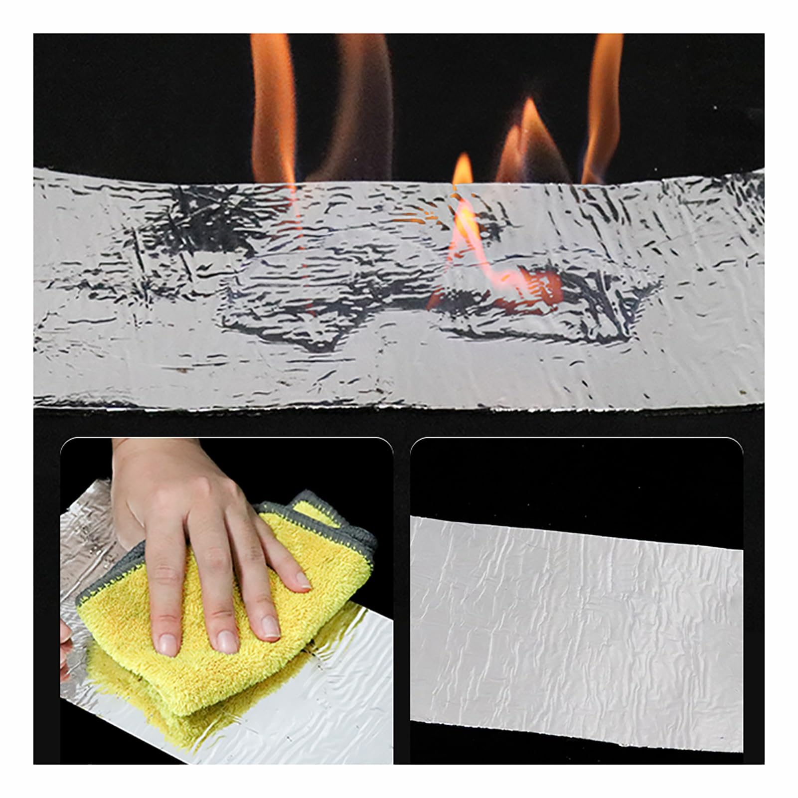 Genérico Cinta autoadhesiva de Papel de Aluminio para reparación de techos y canalones, Impermeable y Aislante térmica, Resistente a Perforaciones, 50 cm x 2000 cm – Ideal para Reparar Fugas en Barco