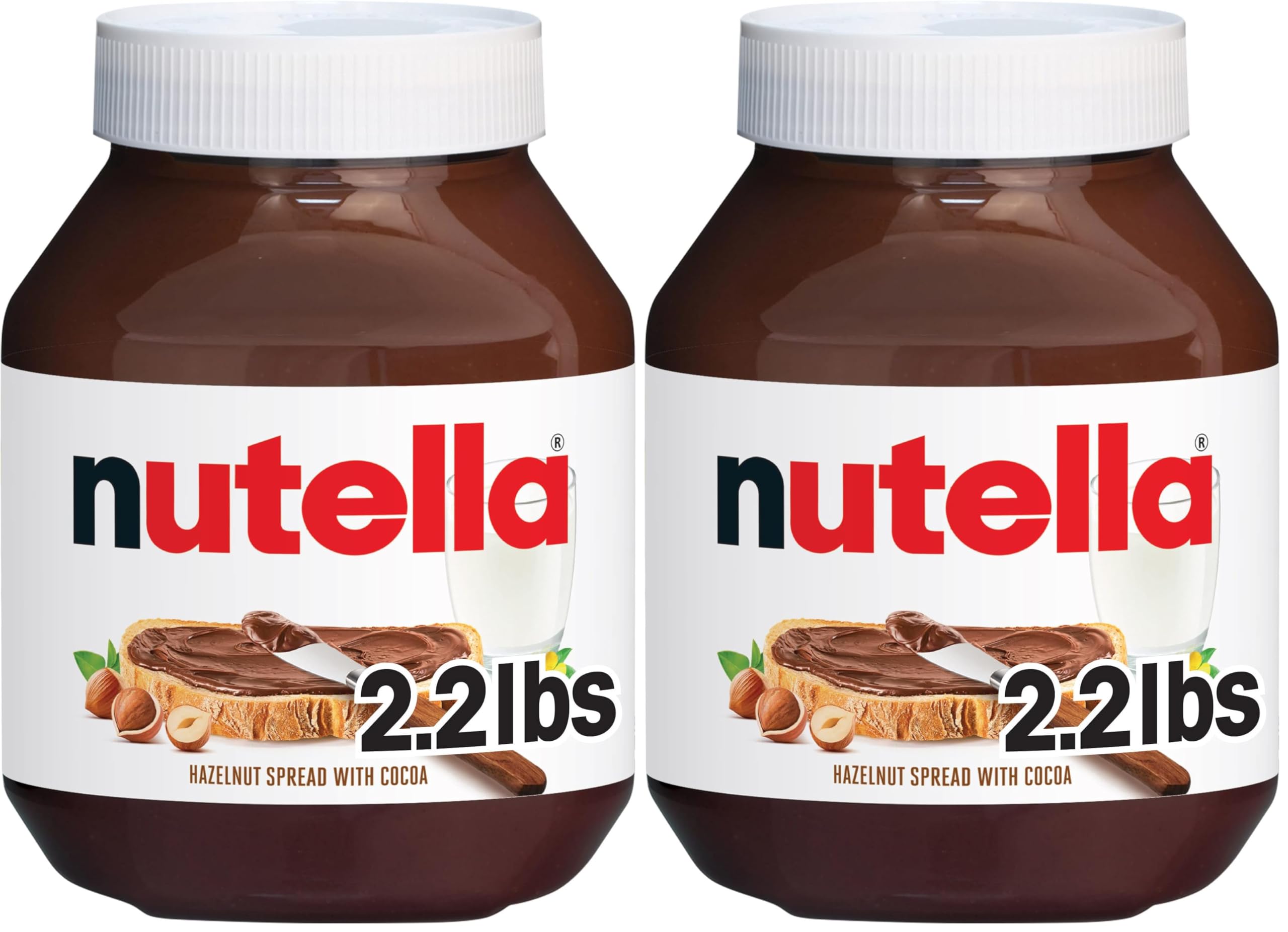 Hazelnut Spread with Cocoa by Nutella – 35.3 Ounce (Pack of 2), hazelnut, Pack of 2, Model 516087