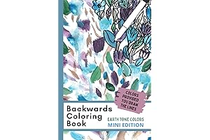 Backwards Coloring Book Earth Tone Colors Mini Edition: Draw the Lines, Hand...