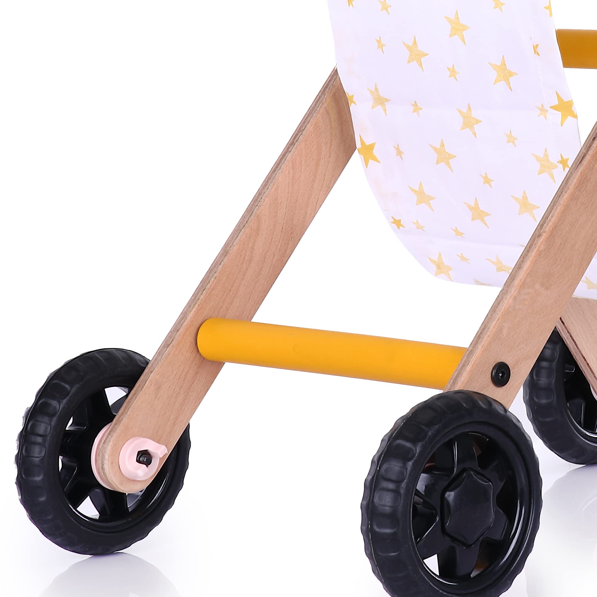 Favor Poussette en Bois pour poupées, Poussette de poupée de Style rétro pour bébés, Jouets de crèche Montessori et marchette pour bébé, Jouet de Poussette en Bois