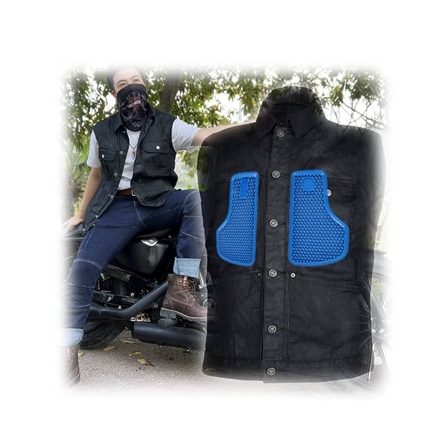 Amazon.com: TETHY Motorcycle Riding Vest - Sleeveless