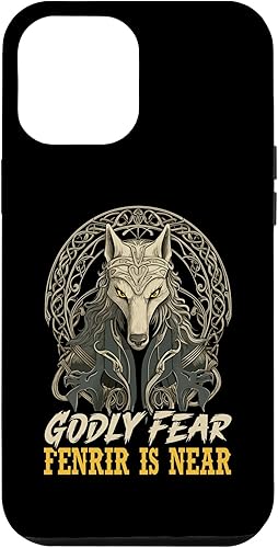 Funda para iPhone 14 Pro Max Fenrir Wolf Viking Orgullo escandinavo Norsemen Odines Wolf