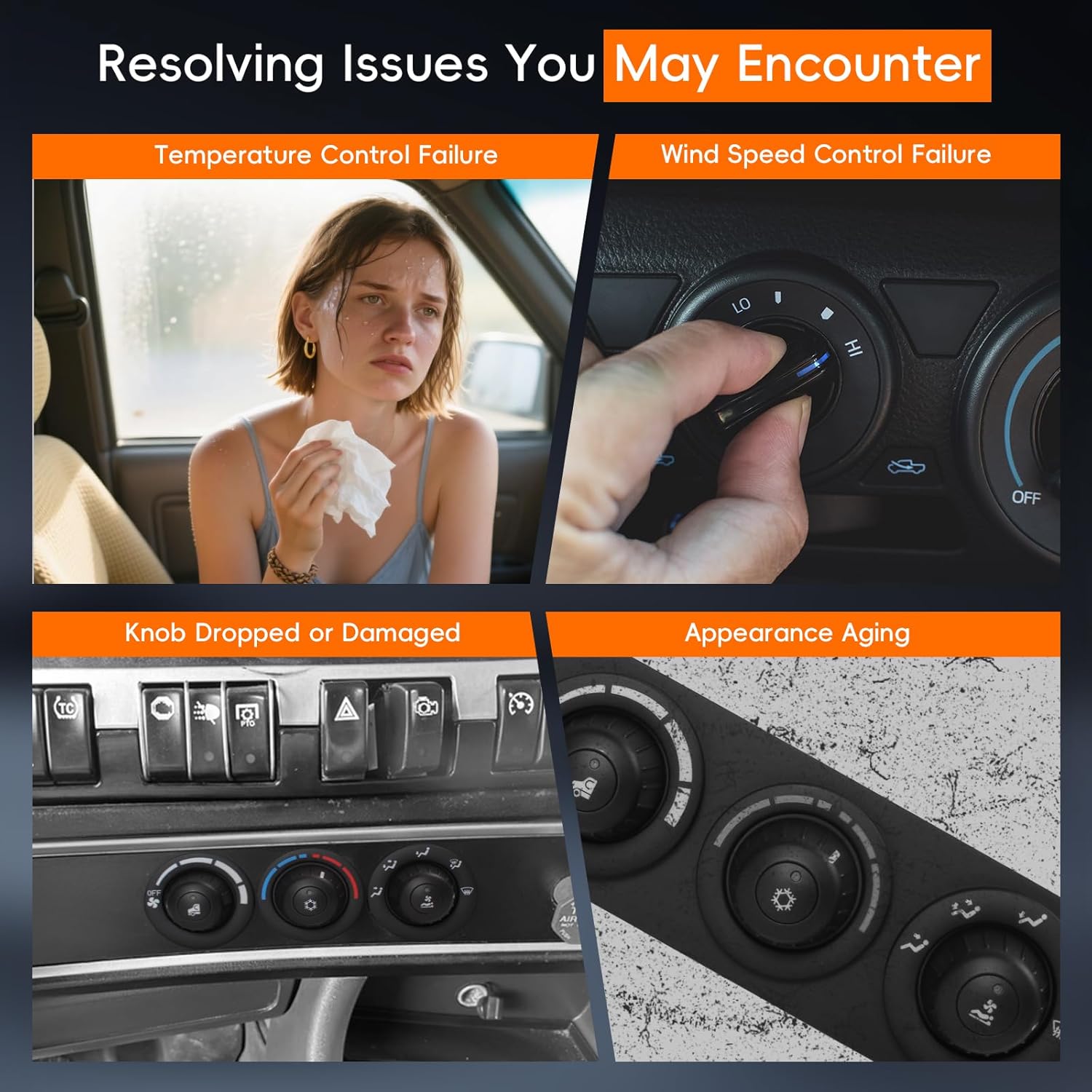 F21-1013-11-000 Climate Control Module Fit for Kenworth Truck 2006+, HVAC AC Heater Climate Control Module Panel Replaces F21-1013-11-000, F21101311000