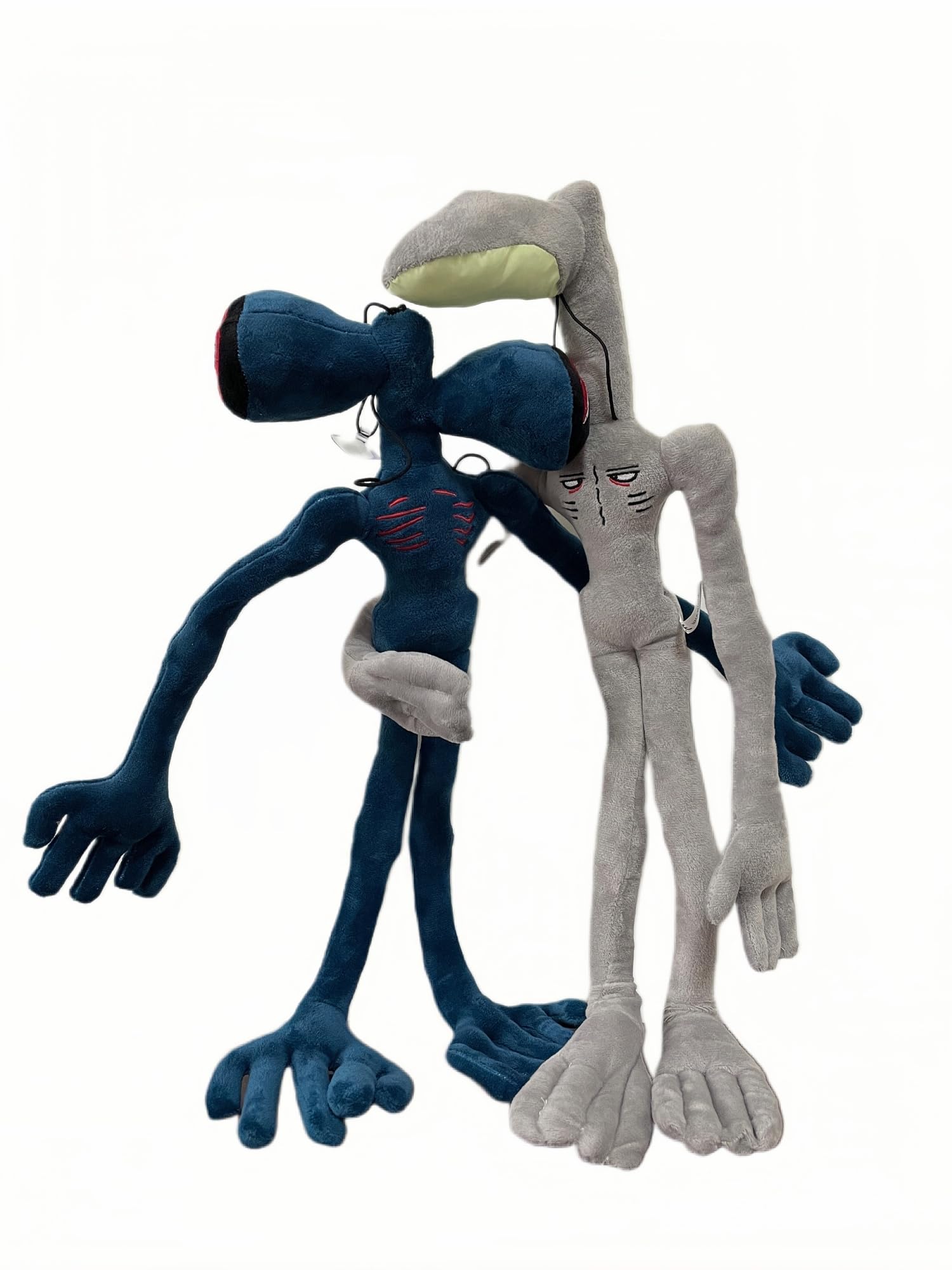 2 PCS Siren Head Plush Toy Built-in Steel Wire Limbs Movable Plush Toy Toy Christmas Halloween Birthday Party Toy (Blue)