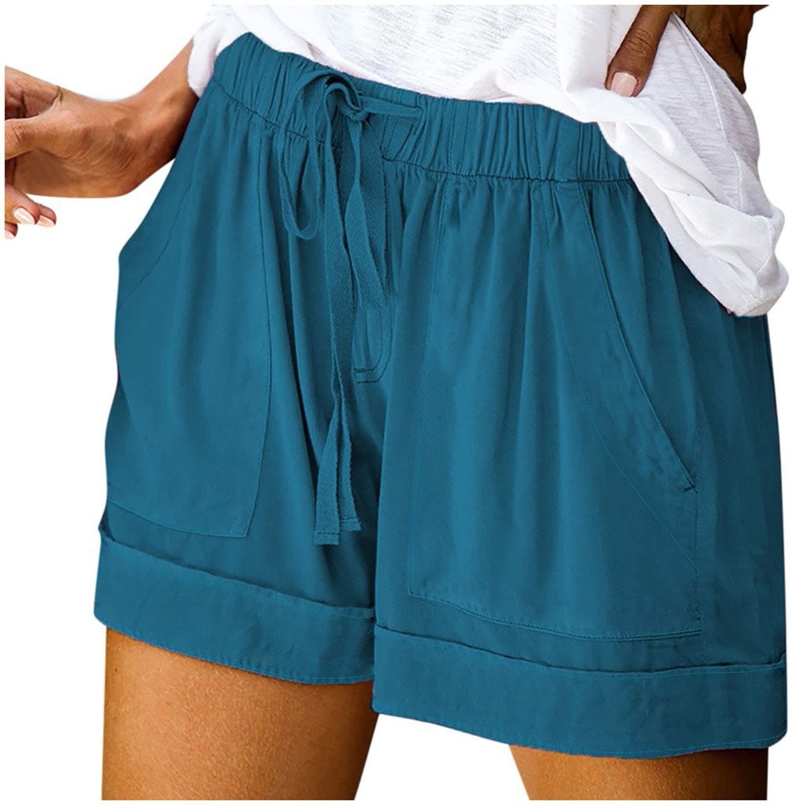 AnnSemo Womens Sport Shorts 5 Inches Activewear Shorts Running Pants with Pockets for Workout Gym Sports Quick Dry Lightweight Tracksuit Bottomst — image 1