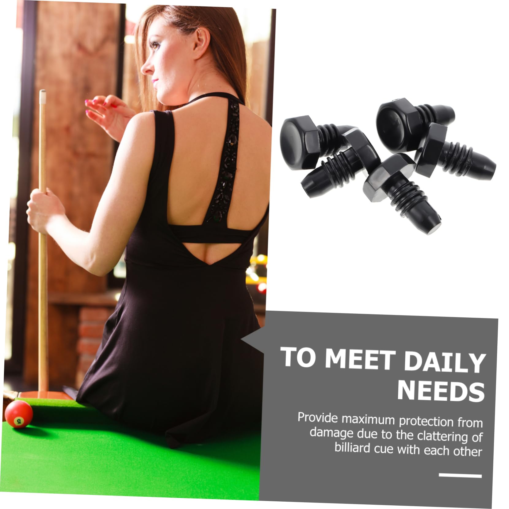 UKCOCO 5Pcs Billiard Protective Wear Resistant Plastic Covers for Enhanced Game Performance Durable Protection Accessories for Pool Enthusiasts
