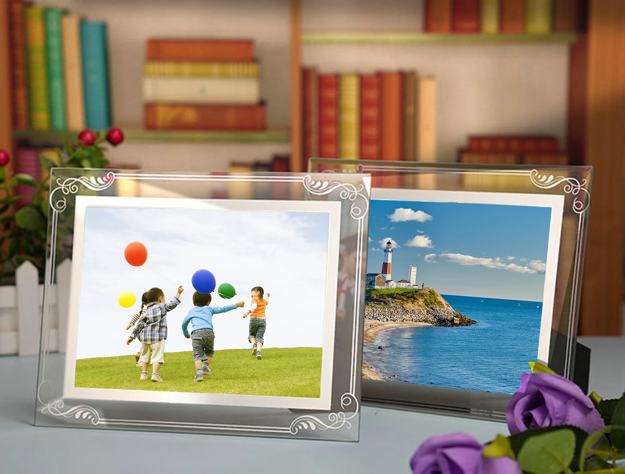 Wackadoo Cornice portafoto Collage, 13 x 18 cm, per 12 foto, in legno MDF con vetro, decorazione da parete in formato verticale e orizzontale, cornice per foto da appendere, effetto legno naturale