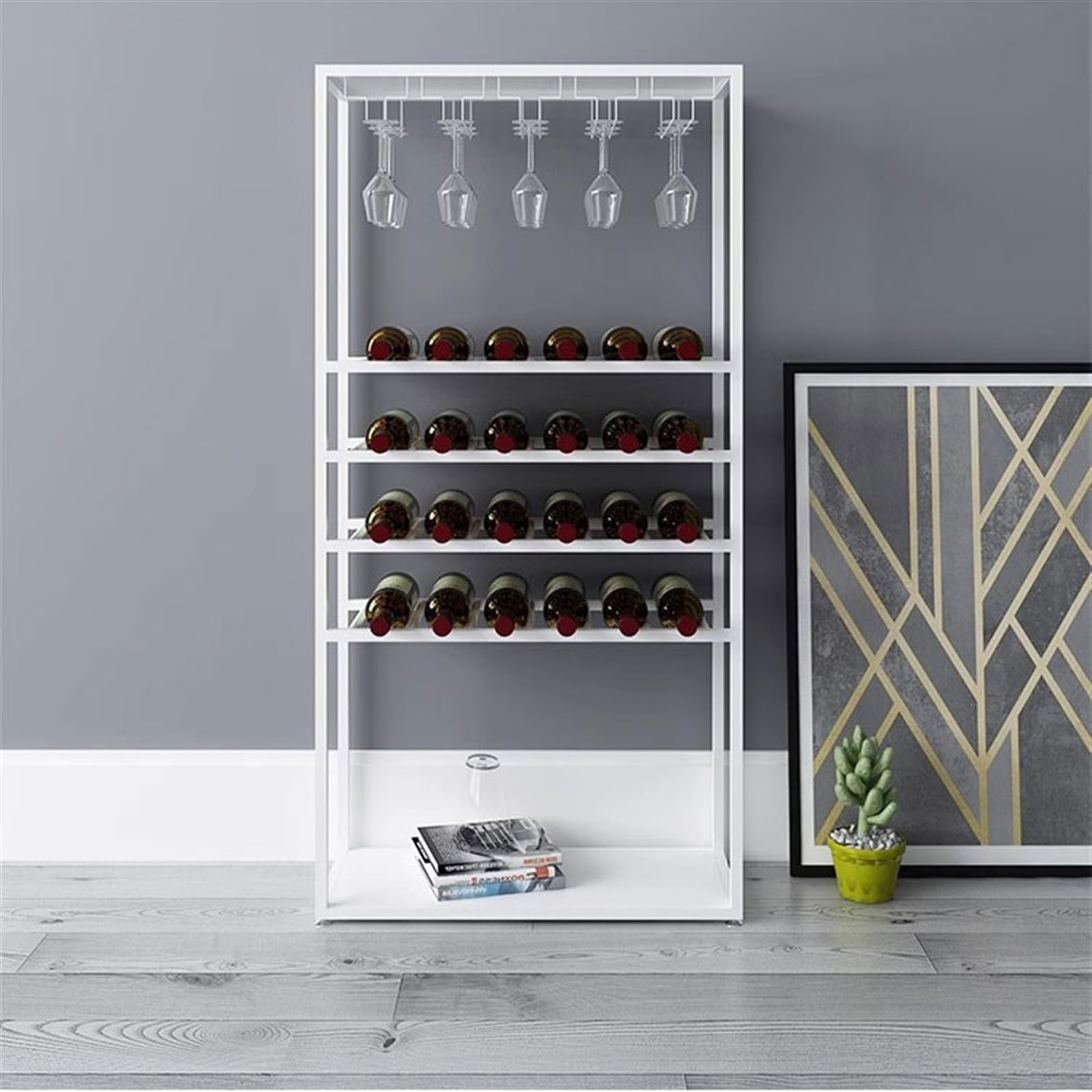 Soporte de vino para almacenamiento de vino Piso de hierro for el hogar, estante pequeño for vino, refrigerador for vino, estante de exhibición for almacenamiento de vino, estantes for copas de vino E