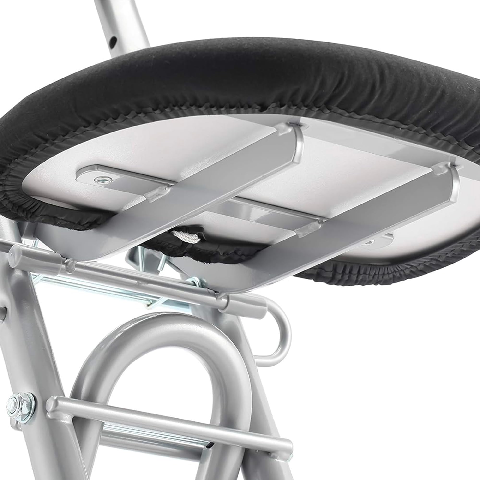 Fishtec Chaise Assis Debout Réglable en Hauteur - Siège Rembourré Idéal Repassage - Pliable Compacte - Charge 100 kg - Atelier Bureau Cuisine