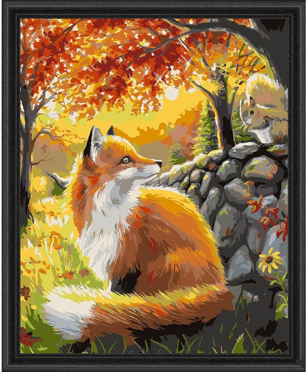 Herrschners A Friend for Little Fox Paint by Number Kit