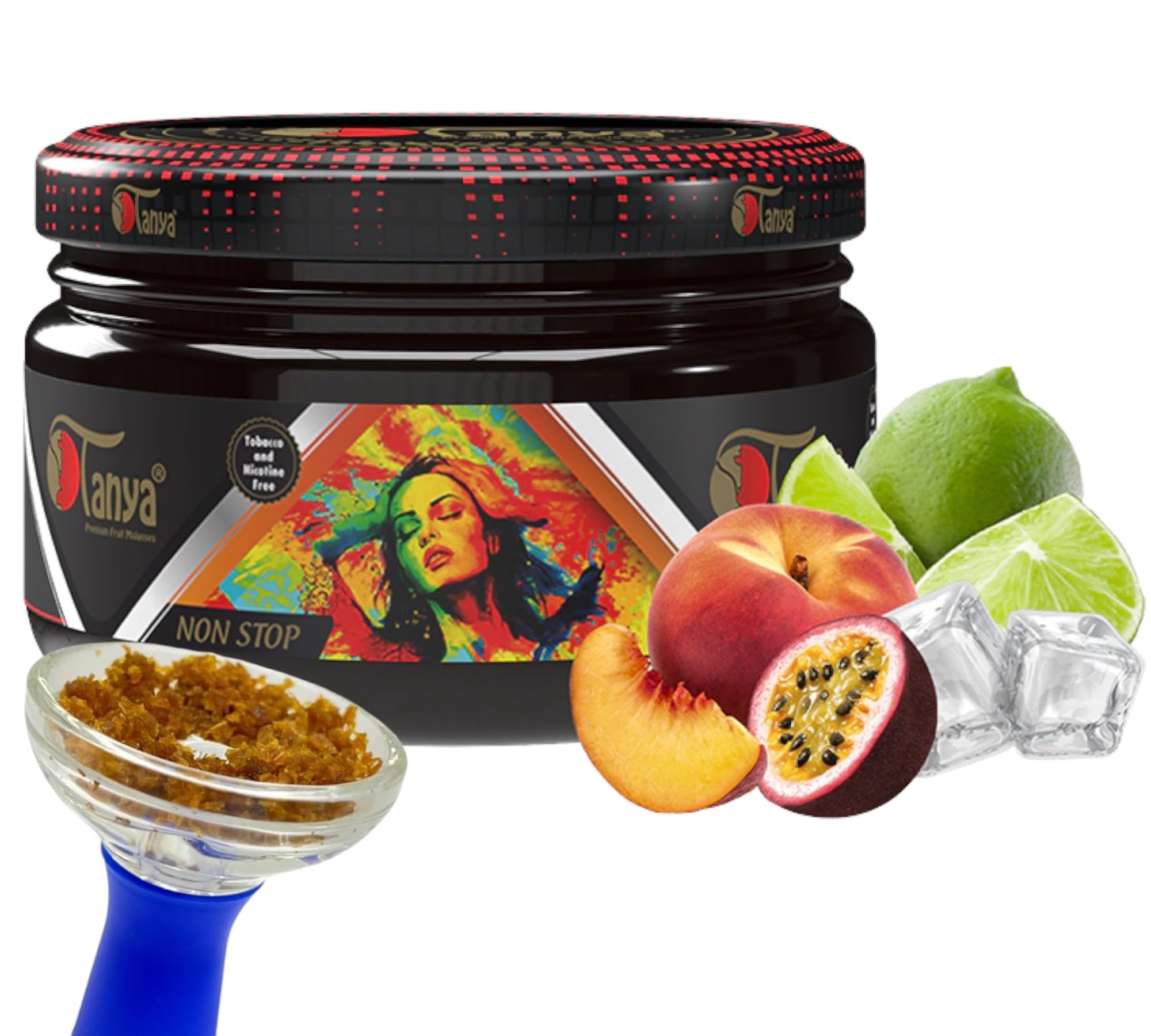 Tanya Herbal 100 Nicotine and Tobacco Free Shisha Hookah Flavors 250G Cups NS