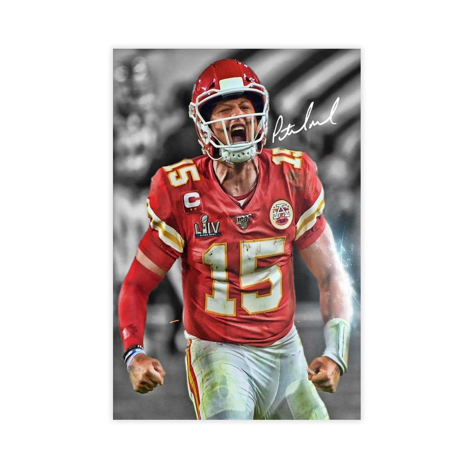 Amazon.com: lfcxyffs Patrick Mahomes Canvas Poster Wall Art Decor