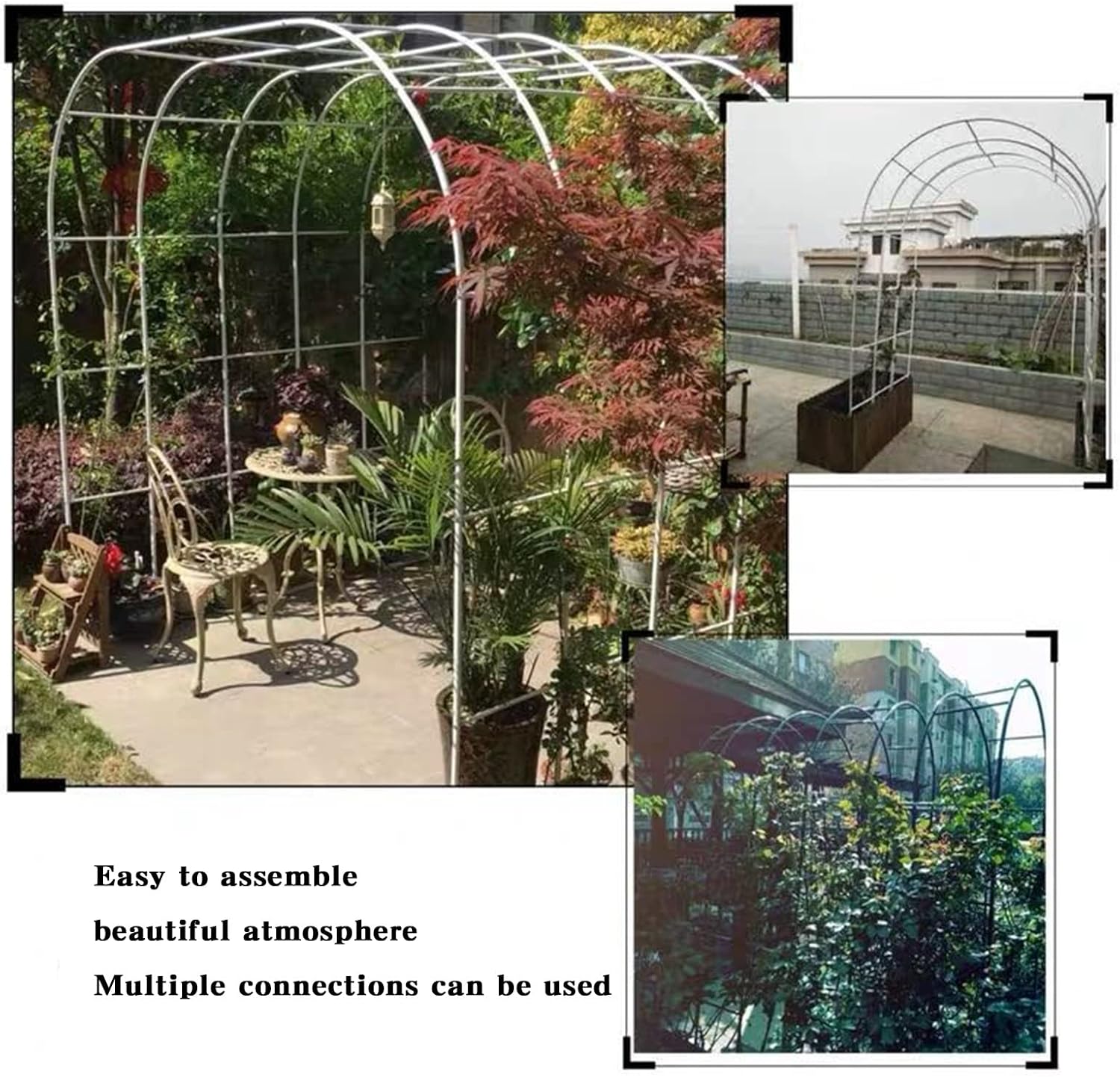 Wedding Arch,Garden Arches Trellis for Various Climbing Plant Roses Vines Arbors Pergola, Backyard Lawn Bridal Ceremony Party Decoration（Multiple