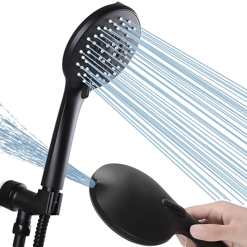 Shower Head with Handheld, Sufuhom 5 Spray Settings Shower Head, Shower Heads High Pressure with Extra Long 71 Inch Stainless Steel Hose, Unique Cleaning Mode to Clean Tub, Tile & Pets,Matte