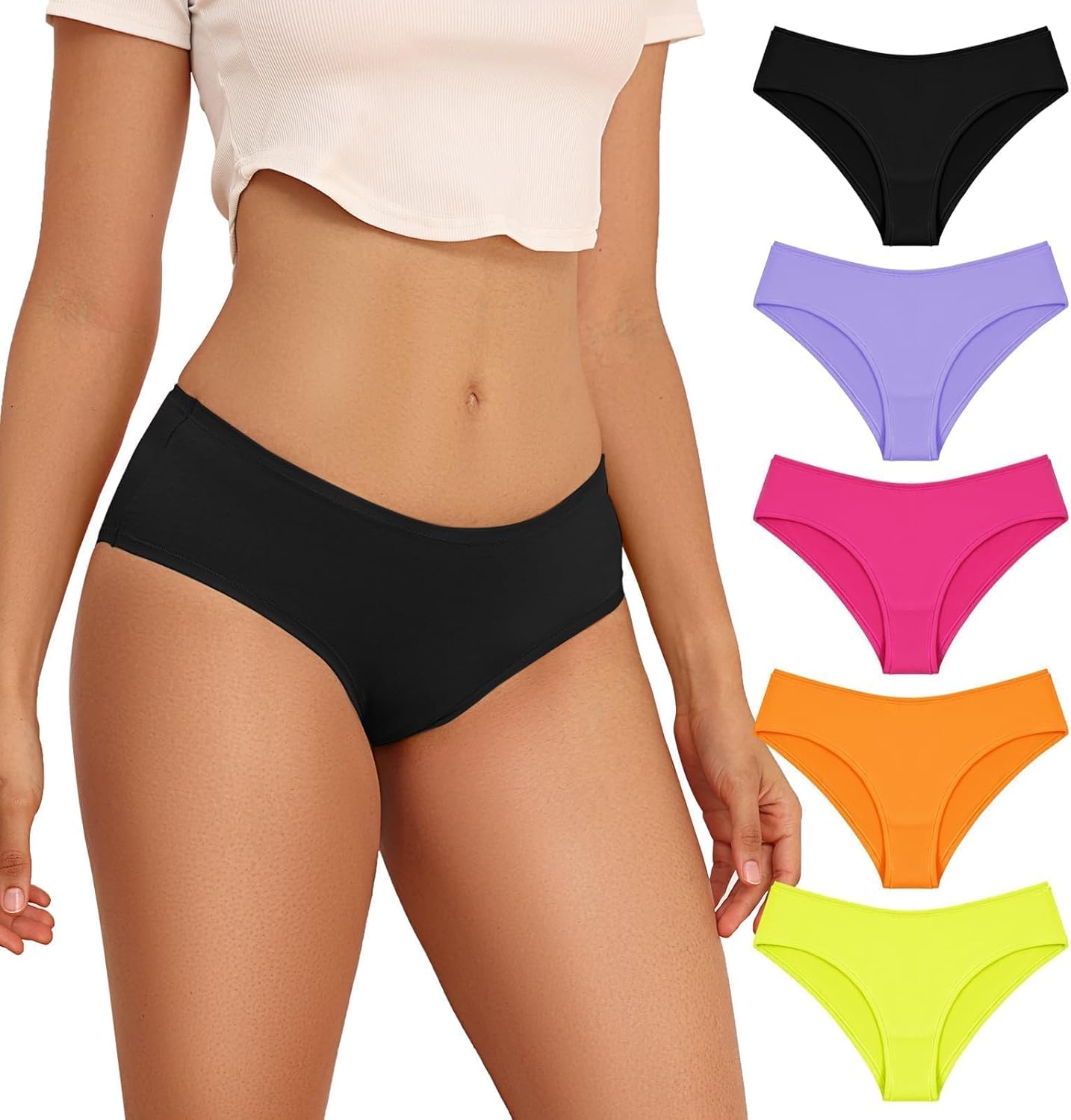 Thongs for Women Pack G String Thongs for Women Cotton Thong Underwear Sexy Soft T-back Underwear women 5 Pack
