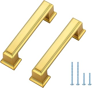 Ravinte Hardware Gold Cabinet Pulls, 3 Inch (76mm), 15 Pack