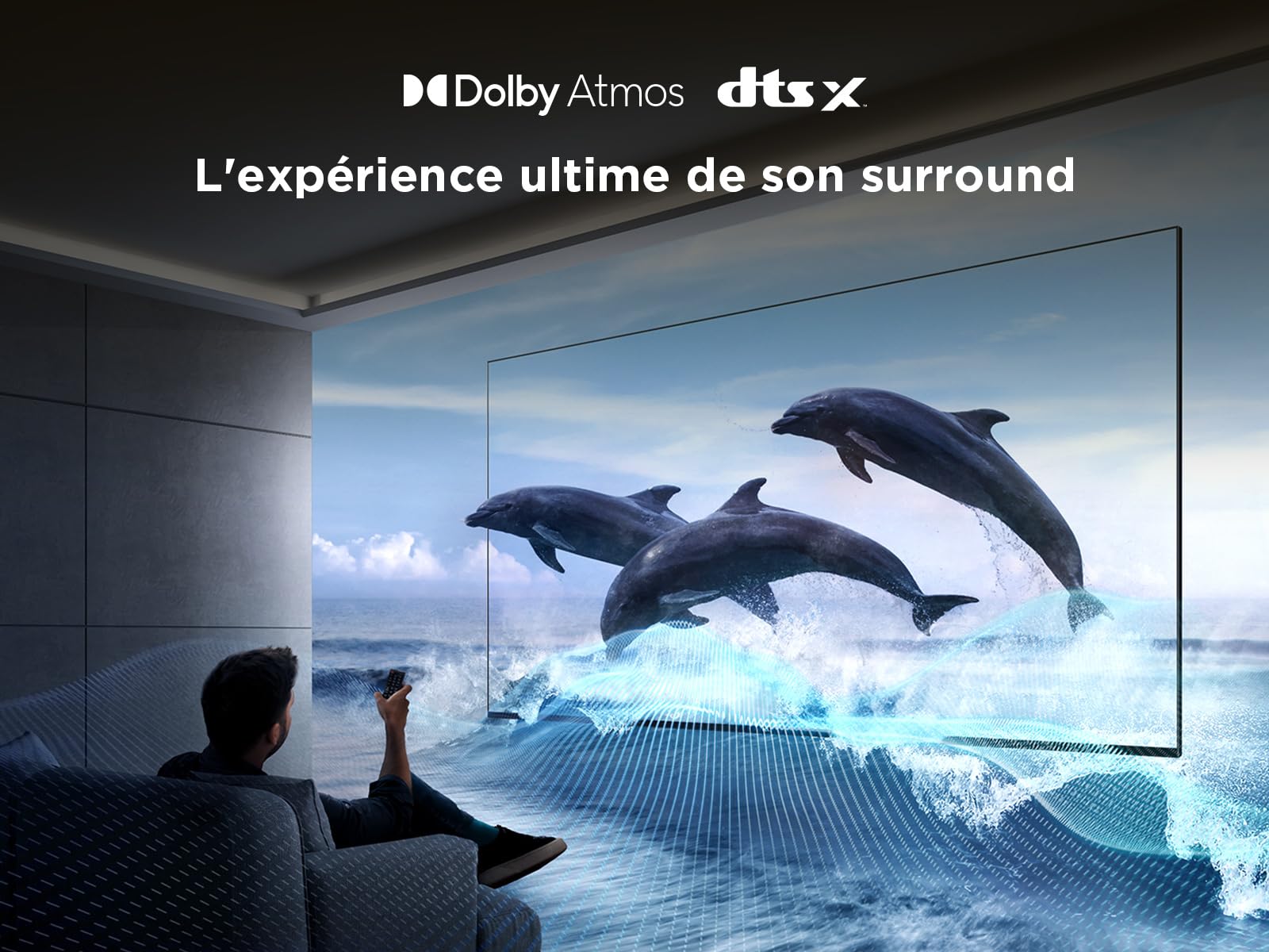 TCL 75T6C 75” QLED 4K HDR TV, Fire TV (Téléviseur Intelligent avec Dolby Vision et Atmos, HDR10+, Appuyez et Demandez à Alexa)