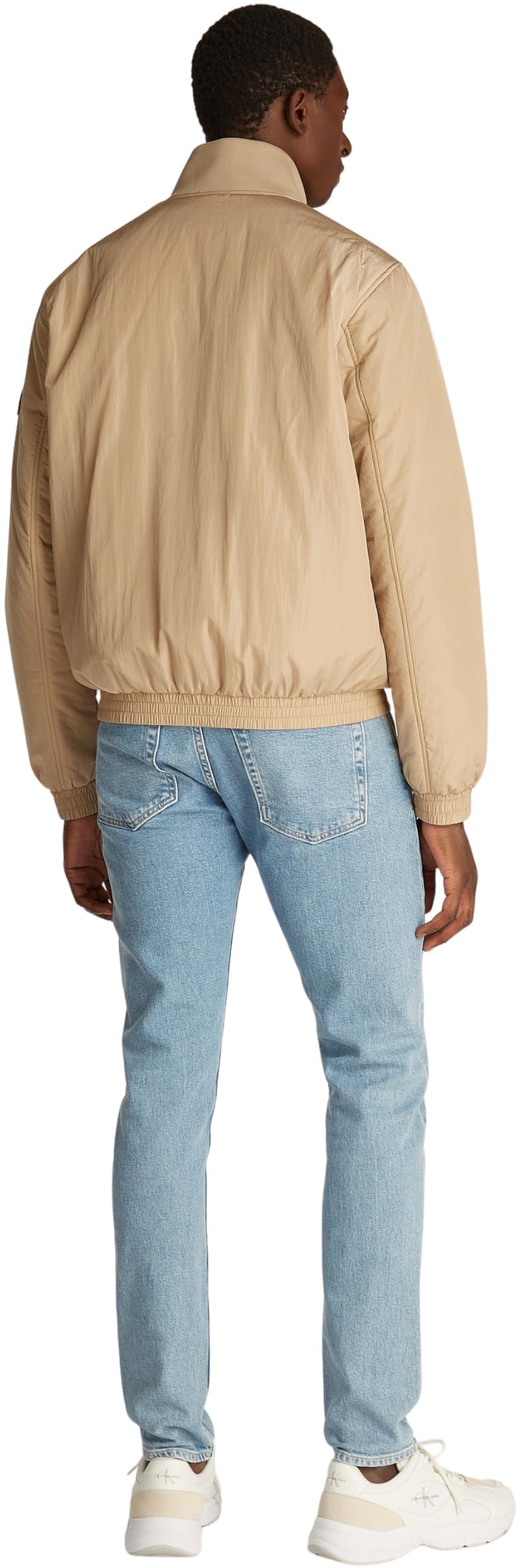 Calvin Klein Herren Jacke Padded Harrington Warm, Beige (Travertine), XXXL – Ansicht 2