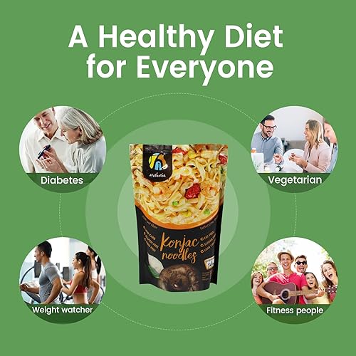 Miniatura 12 de Hethstia Konjac Fettuccine de fideos, pasta Shirataki baja en carbohidratos, apta para dieta keto y paleo, sin gluten, vegano, bajo en calorías