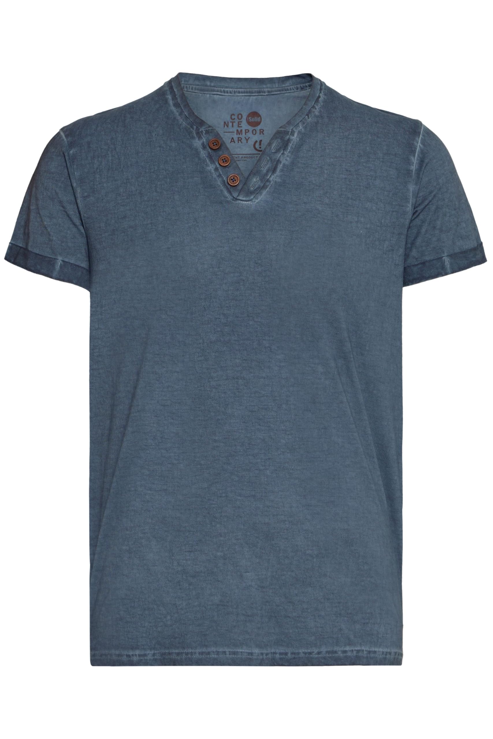 !Solid SDTino Herren T-Shirt Kurzarm Shirt mit V-Ausschnitt 100% Baumwolle Regular fit
