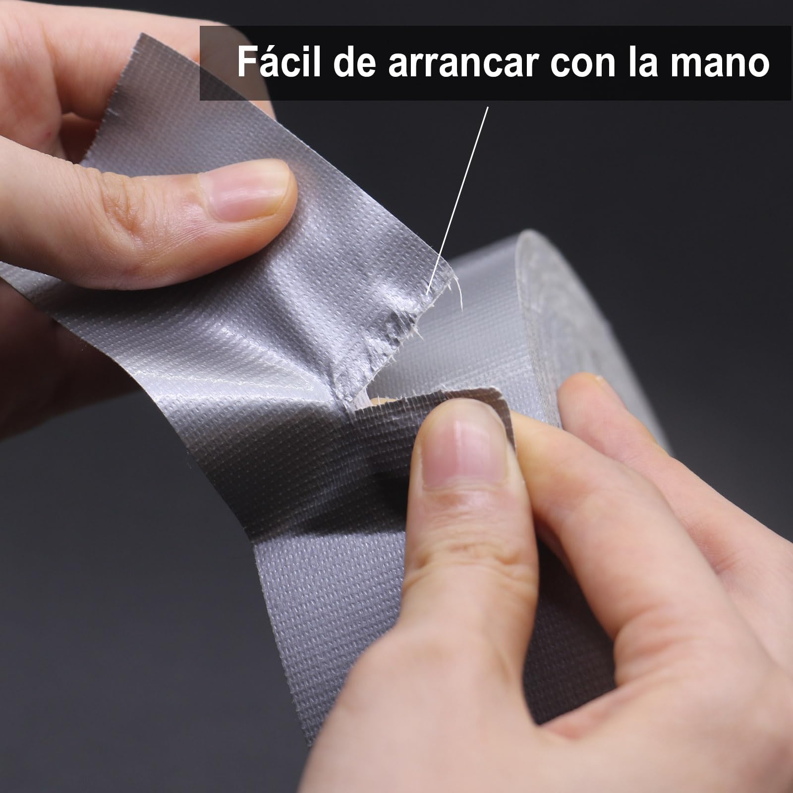 BOMEI PACK Cinta americana Gris profesional, 50mm x 50 m, cinta impermeable de tela para reparaciones, manualidades, uso en interiores y exteriores - 3 Rollos