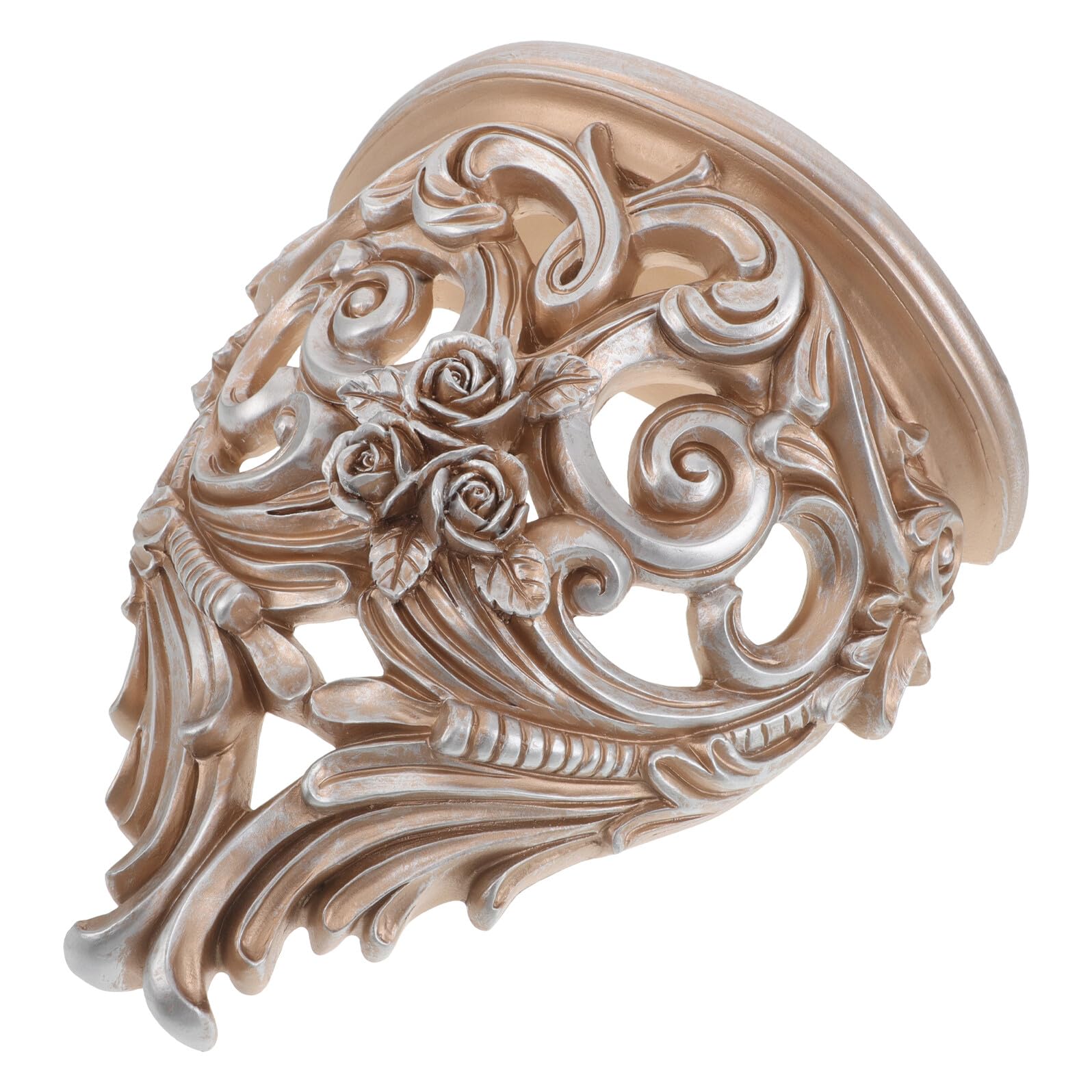 Étagère murale baroque pour salon et salle de bain avec finition dorée