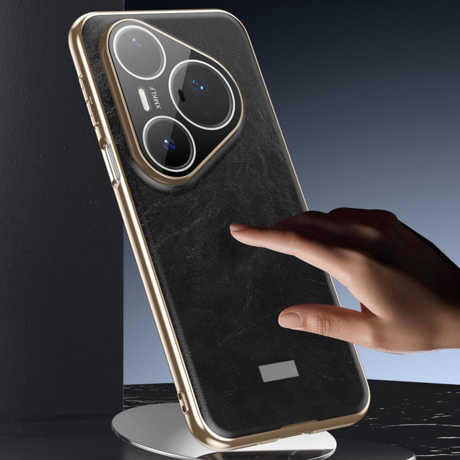 Poszycie etui do Huawei Pura 80 Ultra/80 Pro/80Pro+/80, ochraniacz na aparat elegancki ultracienki łatwy w instalacji skórzany pokrowiec, czarny, 80 Ultra/80 Pro