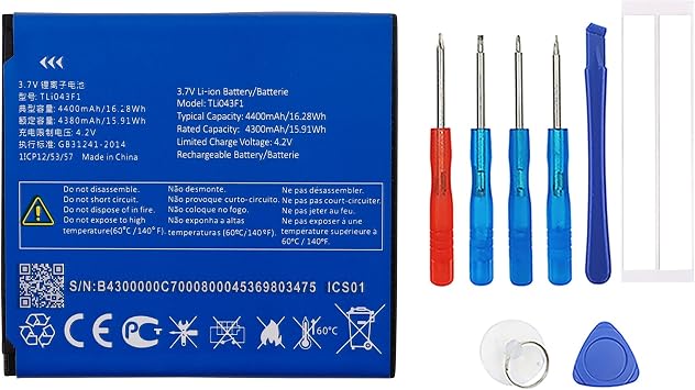 New TLi043F1 Replacement Battery for Alcatel Linkzone 2 Wi-Fi Hotspot MW43TM21 with Technical Toolkit.