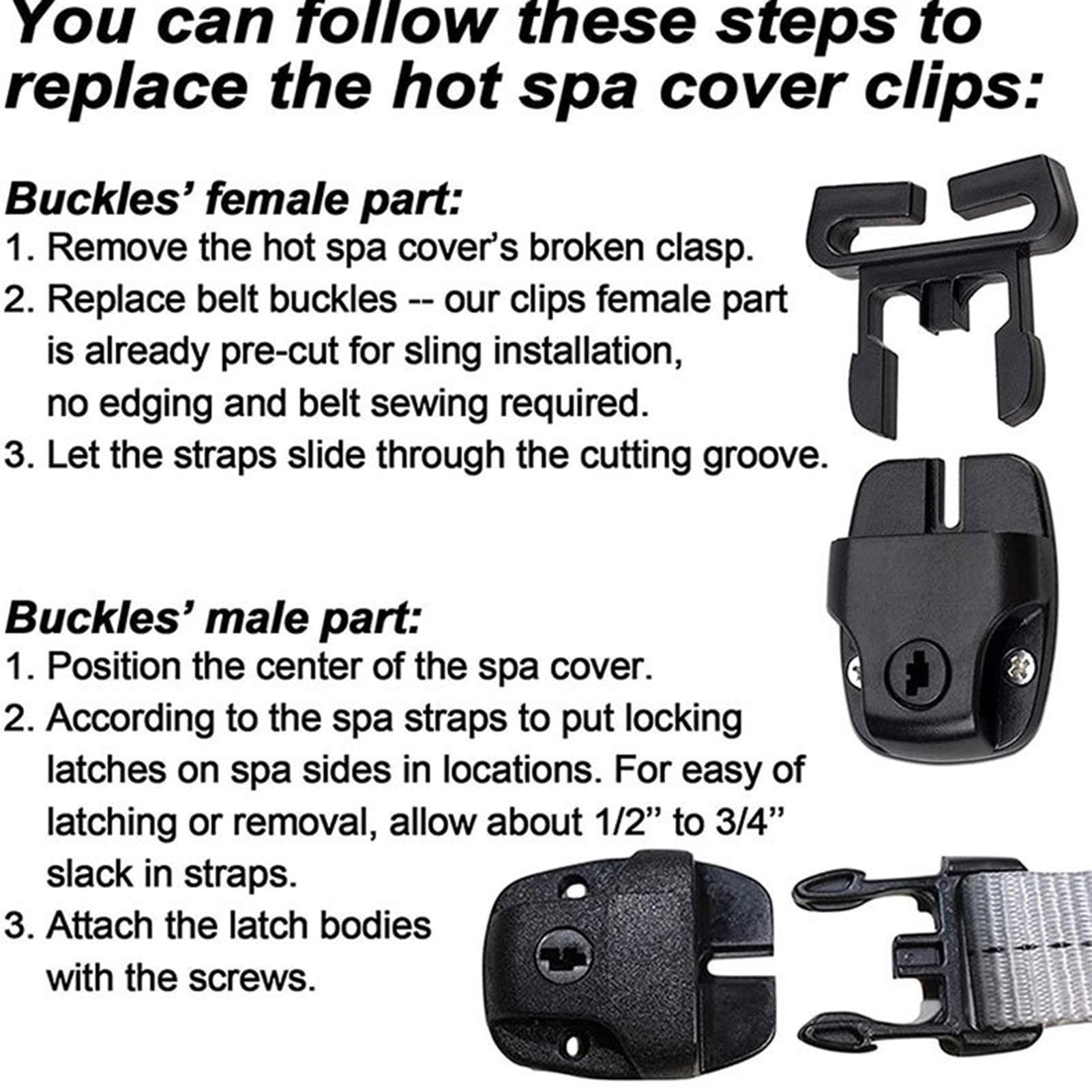 8 Loquet De Couvercle De Spa, Kit De Réparation De Loquet De Couverture