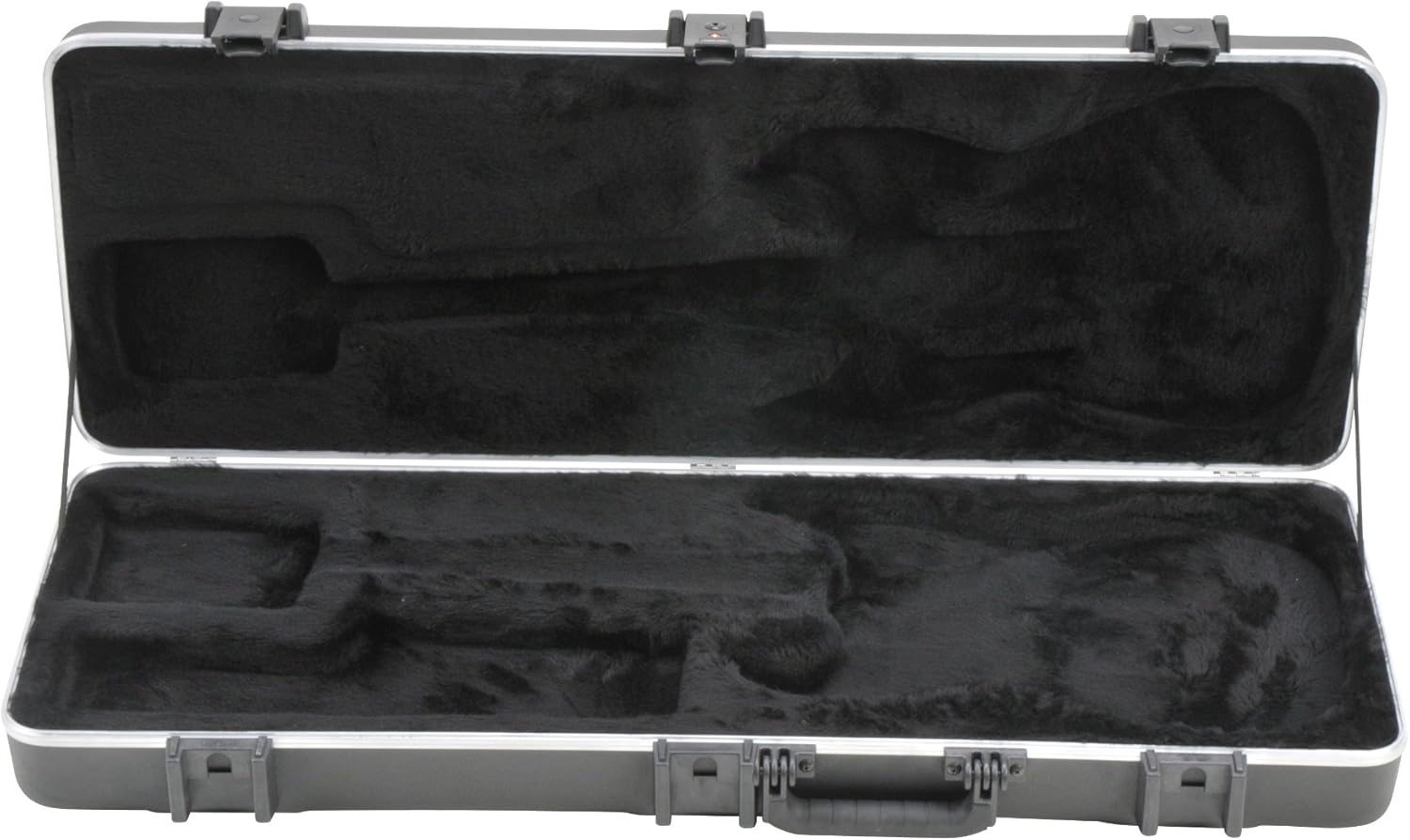 SKB Cases 1SKB-66 Electric Guitar Hard Case, Rectangular TSA Approved Case for Strat and Tele Style Guitars, Plush EPS Interior, Black
