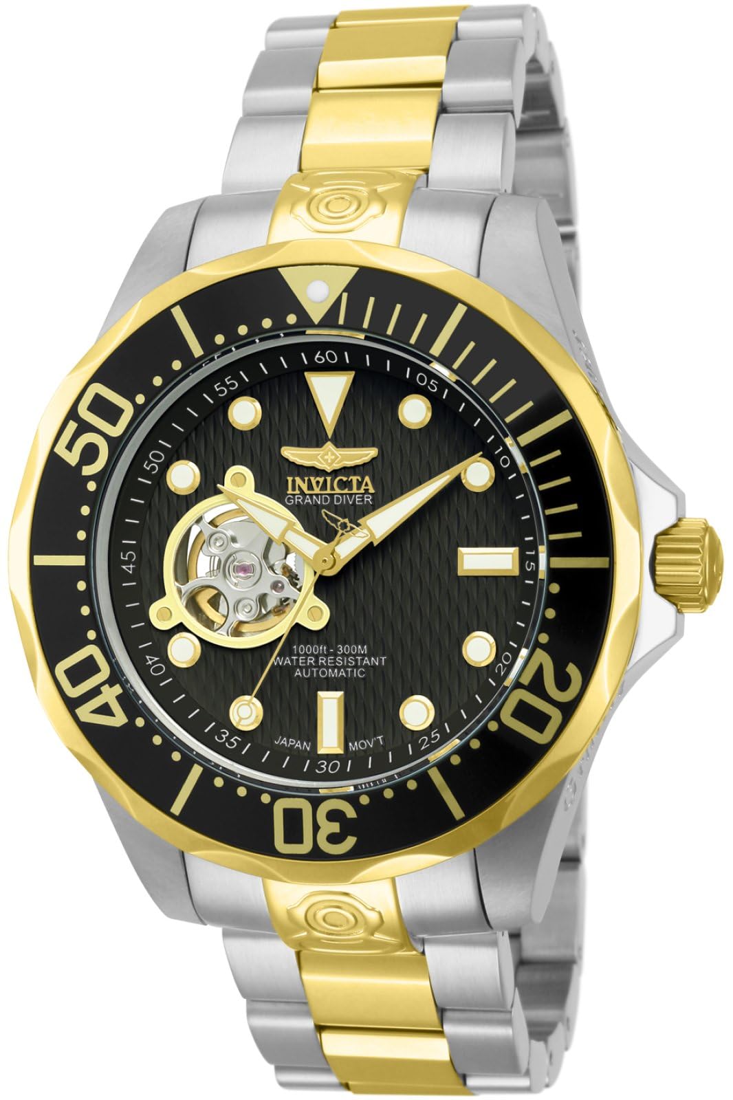 Invicta Stainless Steel Analog Black Dial Mens Watch-13705, Band Color -Two-Tone (B00ATUIWVU) Amazon Price History, Amazon Price Tracker