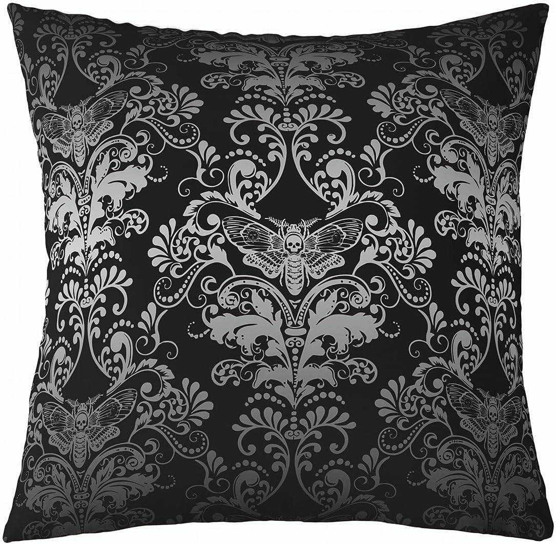 Red Ombre Damask Cushion Cover For Adult Girls Women Gothic Victorian Style Throw Pillow Cover Medallion Design Pillow Cover Bohemian Exotic Decorative Accent Pillow Case Sofa Couch,24x24 Inch