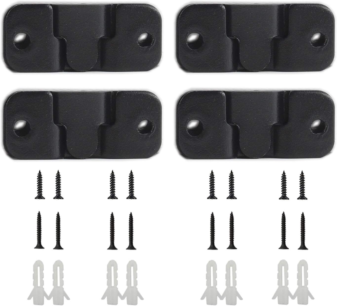 8 Pack Z-Clips Flush Mount Bracket, Heavy Duty Picture Hanger Wall Mounting Bracket, Hardware Kit with Screws and Interlocking Wall Mount Hardware for Hanging Mirrors,Panels Large