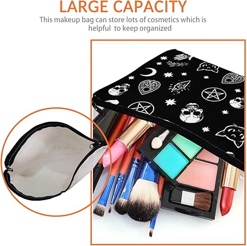 Miniatura 10 de Franala Bolsa de maquillaje de leopardo, de gran capacidad, portátil, para artículos de tocador, bolsa de cosméticos para mujeres, bolsa de viaje